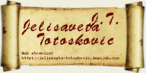Jelisaveta Totošković vizit kartica